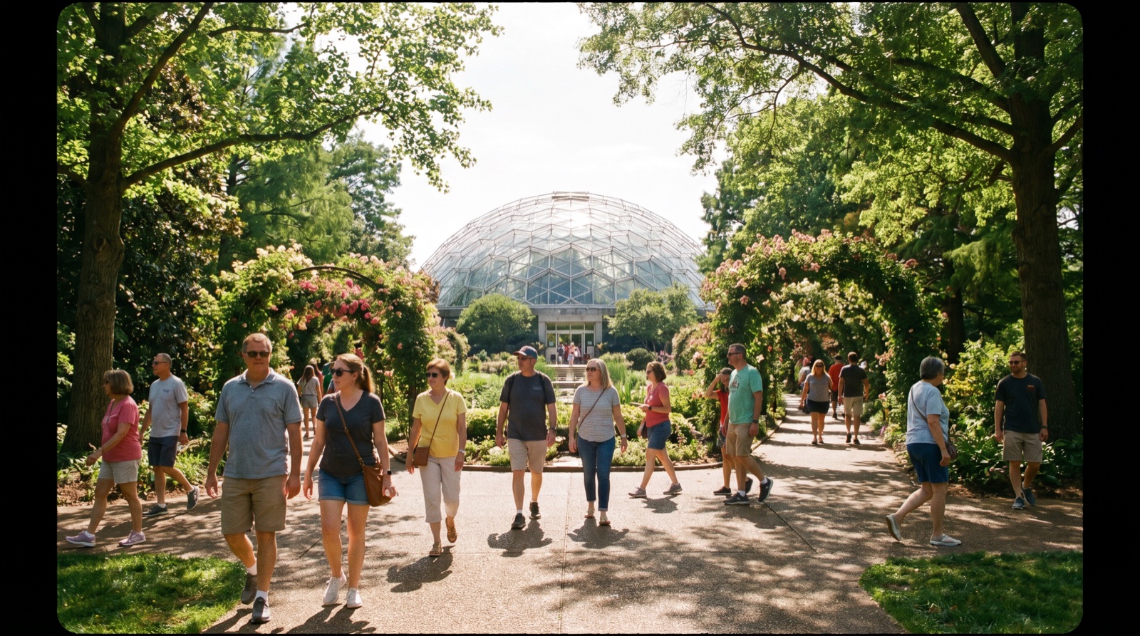 Editorial photograph of Missouri Botanical Garden in St. Louis