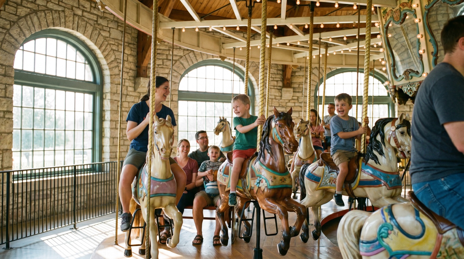 Editorial photograph of Saint Louis Carousel at Faust Park in St. Louis