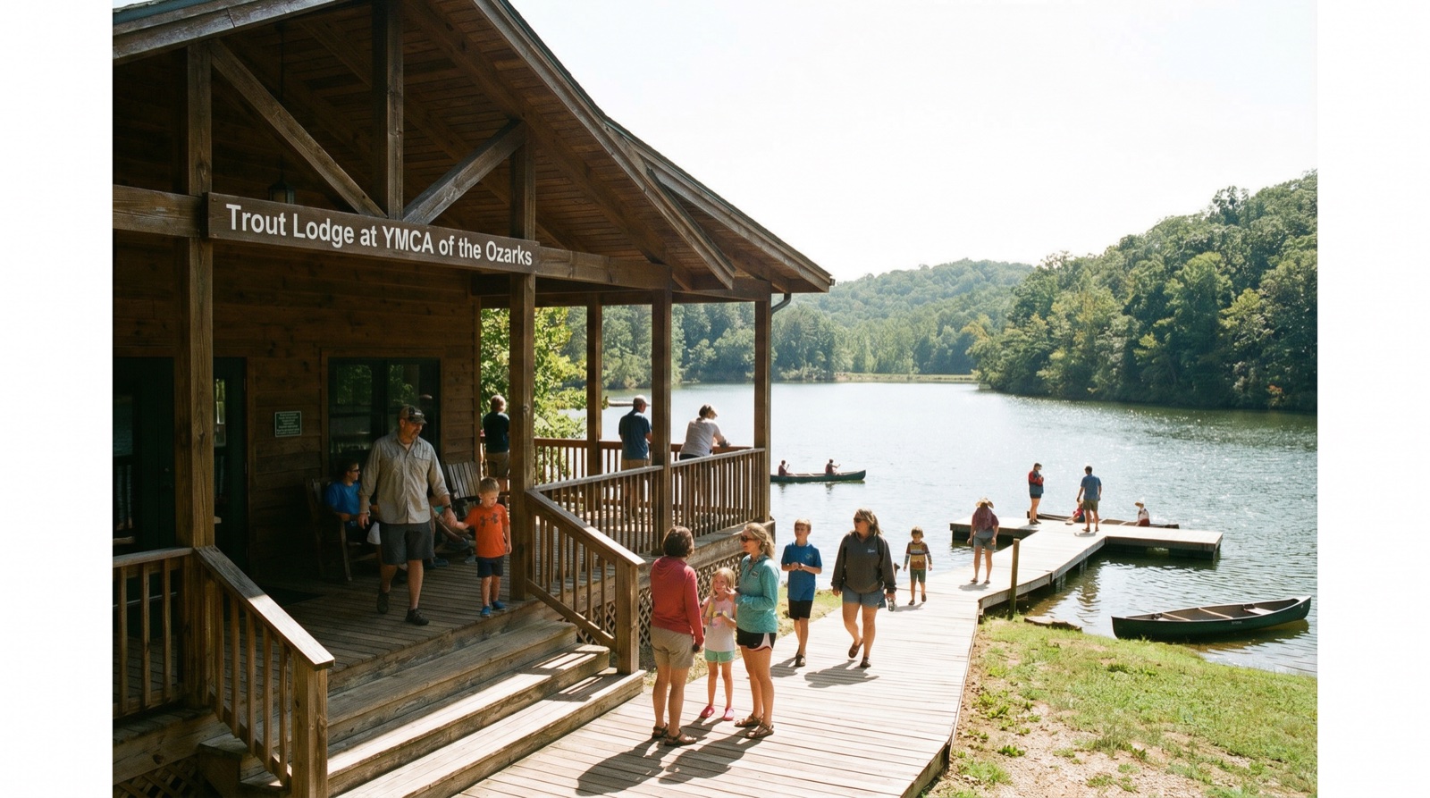 Editorial photograph of Trout Lodge at YMCA of the Ozarks in St. Louis