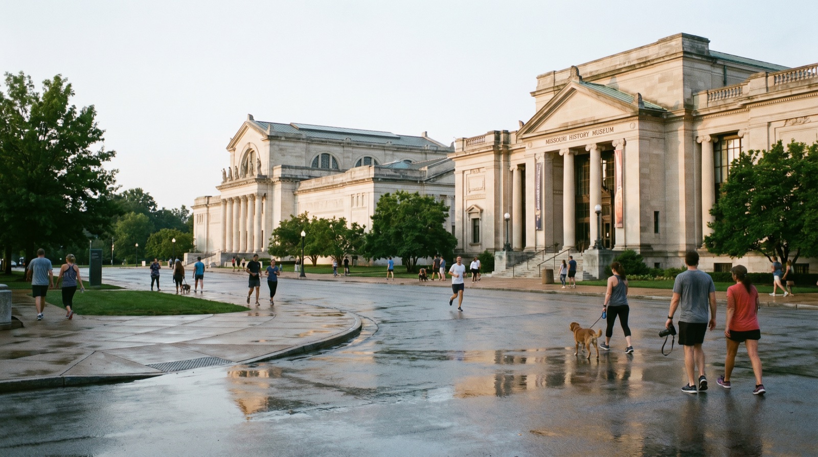 Editorial photograph of Forest Park Museum Cluster in St. Louis