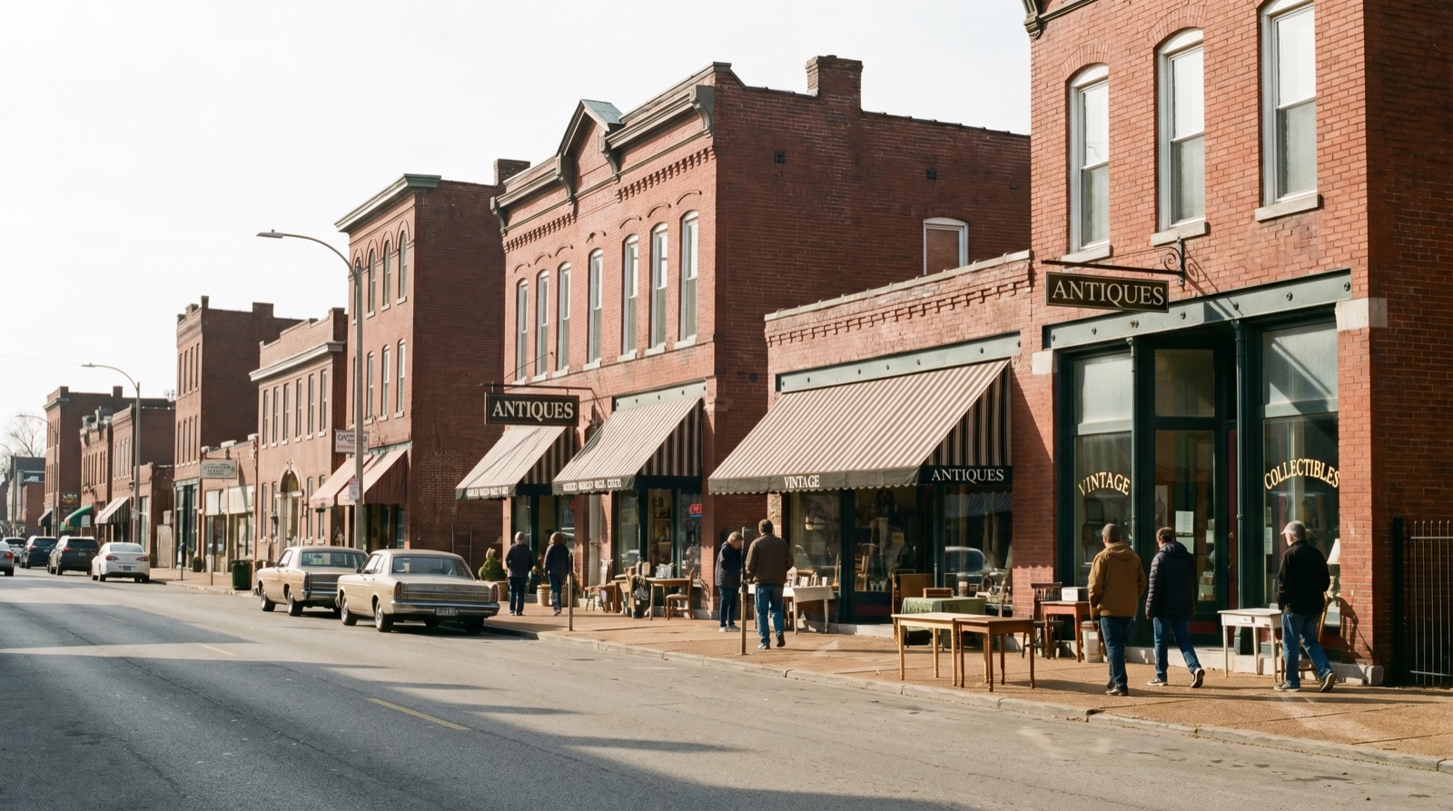 Editorial photograph of Cherokee Street Antique Row in St. Louis