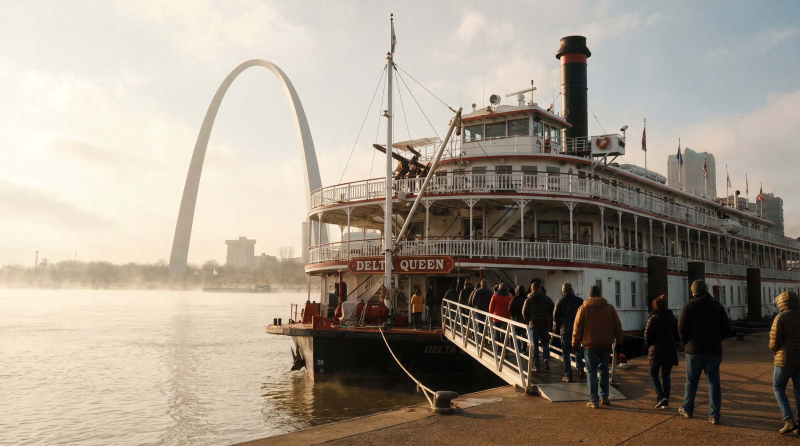 Editorial photograph of Mississippi Riverboat Cruises in St. Louis